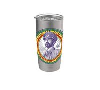 Selassie Emperor Portrait Classic Postage Stamp Ethiopian Vaso térmico de acero inoxidable de doble pared