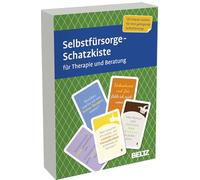 Selbstfürsorge-Schatzkiste für Therapie und Beratung: 120 Karten mit 20-seitigem Booklet in stabiler Box, Kartenformat 5,9 x 9,2 cm