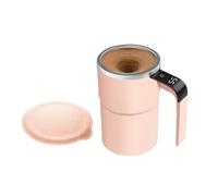 Selbstrührende Tasse mit Temperaturanzeige USB Wiederaufladbar Automatischer Kaffeebecher aus Edelstahl Intelligenter Mixbecher für Kaffee Milch & Tee Geschenk für Büro & Home Office