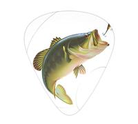Selección de guitarrasBait With Fishing Line Eating Little Fish Guitar Plectrums 12pcs For Guitar,Ukulele,Etc. (Thin,Medium And Thick) 0.46mm,0.71mm And 0.96mm