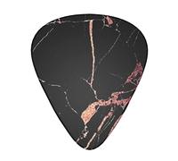 Selección de guitarrasBlack rose gold Marble Advanced guitar pick 12 pieces Three thicknesses for bass,electric guitar,acoustic guitar bag