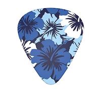 Selección de guitarrasBlue hibiscus Advanced guitar pick 12 pieces Three thicknesses for bass,electric guitar,acoustic guitar bag
