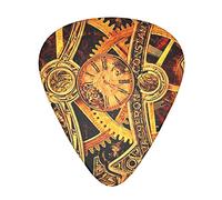 Selección de guitarrasCool Steampunk Gears Advanced guitar pick 12 pieces Three thicknesses for bass,electric guitar,acoustic guitar bag