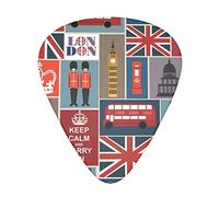 Selección de guitarrasEngland Symbols Advanced guitar pick 12 pieces Three thicknesses for bass,electric guitar,acoustic guitar bag