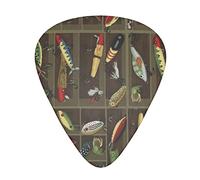 Selección de guitarrasFishing Lure Style Advanced guitar pick 12 pieces Three thicknesses for bass,electric guitar,acoustic guitar bag