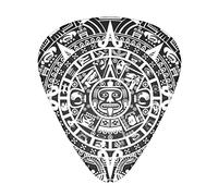 Selección de guitarrasMayan Calendar End of The World Advanced guitar pick 12 pieces Three thicknesses for bass,electric guitar,acoustic guitar bag