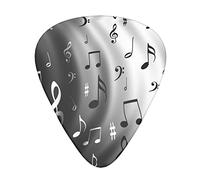 Selección de guitarrasMusic Notes Print Advanced guitar pick 12 pieces Three thicknesses for bass,electric guitar,acoustic guitar bag