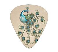Selección de guitarrasPeacock pattern Advanced guitar pick 12 pieces Three thicknesses for bass,electric guitar,acoustic guitar bag