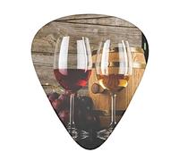 Selección de guitarrasRed Wine Galsses & Grapes With Wooden Guitar Picks Guitar Picks For Acoustic Guitar, Guitar,Bass Guitar For Men Women Professional Guitarist,Musicians And Beginner.