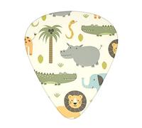 Selección de guitarrasSafari Animals Advanced guitar pick 12 pieces Three thicknesses for bass,electric guitar,acoustic guitar bag