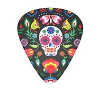 Selección de guitarrasSugar Horror Skull And Flowers Guitar Picks- Guitar Picks For Acoustic Guitar, Guitar,Bass Guitar For Men Women Professional Guitarist,Musicians And Beginner.