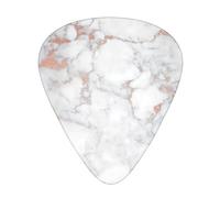 Selección de guitarrasWhite Marble Rose Gold Advanced guitar pick 12 pieces Three thicknesses for bass,electric guitar,acoustic guitar bag