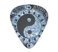 Selección de guitarrasYing Yang Diagram Advanced guitar pick 12 pieces Three thicknesses for bass,electric guitar,acoustic guitar bag