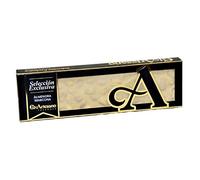 Selección Exclusiva Chocolate Blanco 50% Marcona 220 gr. - El Artesano Turrón de chocolate blanco elaborado artesanalmente con almendras Marcona. Formato de 220 gramos. Sin gluten.
