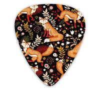 Selecciones de guitarra seanAutiful Fox Guitar Picks 12 piezas de púas de ukelele que incluyen 0,46 mm 0,71 mm 0,96 mm