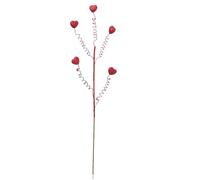 Selecciones Para San Valentín | Tallo Artificial de Bayas Rojas en Forma de Corazón,Ramas Con Bayas Rojas En Forma De Corazón,Para Centro De Mesa Banquete Fiesta Día De La Madre Propuesta Navidad