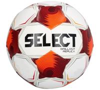 Select Brillant Replica v25 Ball 160070 - Balón de fútbol unisex, color blanco/rojo/negro, talla 5 EU