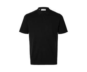 Select Homme - Polo de Punto para Hombre, Negro, M