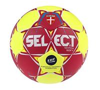 Select Match Soft - Balón de Balonmano Unisex, Evergreen, Color Rojo, Amarillo, Blanco, tamaño 2