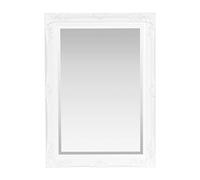 Select Mirrors Rennes - Espejo de pared vintage, estilo Shabby Chic, barroco, antiguo, diseño francés, marco de madera maciza, bordes biselados de cristal plateado, decoración del hogar, 50 x 70 cm,