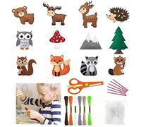 Select Zone Kit de cocina de bricolaje: bolsa hecha a mano para niños, hilo de bordado de fieltro, aguja de plástico, hilo de algodón, tijeras, manualidades (Combinación 1)