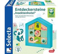 Selecta 62087 Tulips Garden - Piedras de Descubrimiento para Insectos (11 Piezas, Madera), Multicolor