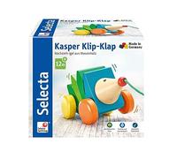 Selecta Kasper Klip-Klap 62022 - Erizo de Juguete de Madera (16 cm)