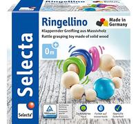 Selecta Ringellino 61070 - Sonajero de Madera, 8,5 cm, Multicolor