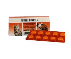 Selectavet LEGAVIT-COMPLEX | 30 tabletas | Complemento dietético para perros y gatos | Para apoyar la función hepática en la insuficiencia hepática crónica hepática