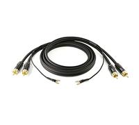 Selected Cable SC81-K3-BLK-1000 - Cable de audio (10 m, 3 conectores RCA RCA de 0,35 mm², 10,1 m, conector GND, 10,1 m), color negro