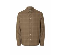 SELECTED Camisa de franela Slim Fit SLHSLIMOWEN beige | L
