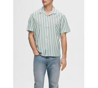 Selected Camisa de hombre de manga corta. Verde claro M