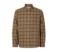 SELECTED Camisa 'SLHNOAH' marrón claro / marrón oscuro S marrón claro / marrón oscuro