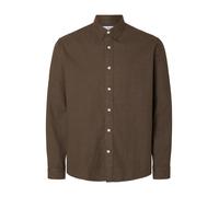 SELECTED Camisa 'SLHREGNOAH' marrón oscuro S marrón oscuro
