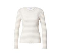 SELECTED FEMME Slfanna LS Crew Neck tee Str Noos Camiseta de Manga Larga, Oatmeal/Stripes:w Snow White Stripes, L para Mujer
