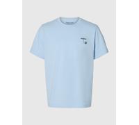 SELECTED Camiseta azul claro / negro L EUR