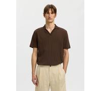 SELECTED Camiseta marrón oscuro S marrón oscuro