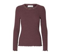 SELECTED Camiseta 'SLFAnna' berenjena / blanco S berenjena / blanco