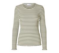 SELECTED Camiseta 'SLFAnna' taupe / gris oscuro XL taupe / gris oscuro