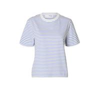 SELECTED Camiseta 'SLFEssential' azul / offwhite XL azul / offwhite