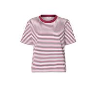 SELECTED Camiseta 'SLFEssential' rojo vino / blanco L EUR