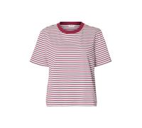 SELECTED Camiseta 'SLFEssential' rojo vino / blanco S rojo vino / blanco