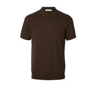 SELECTED Camiseta 'SLHBerg' marrón oscuro XL EUR