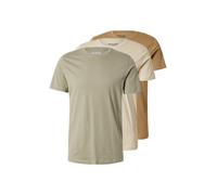 SELECTED Camiseta 'SLHCormac' beige / cognac / oliva M beige / cognac / oliva