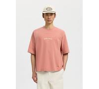 SELECTED Camiseta 'SLHLiam' rosa / offwhite XXL rosa / offwhite