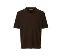 SELECTED Camiseta 'SLHMattis' marrón oscuro XXL marrón oscuro