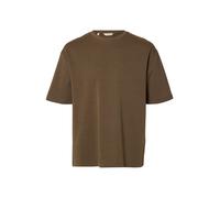 SELECTED Camiseta marrón M marrón