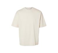 SELECTED Camiseta 'SLHOscar' crema L crema