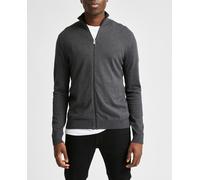 Selected Chaqueta de punto de hombre con cremallera. Gris oscuro S