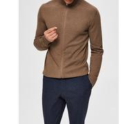 Selected Chaqueta de punto de hombre con cremallera. Marrón M